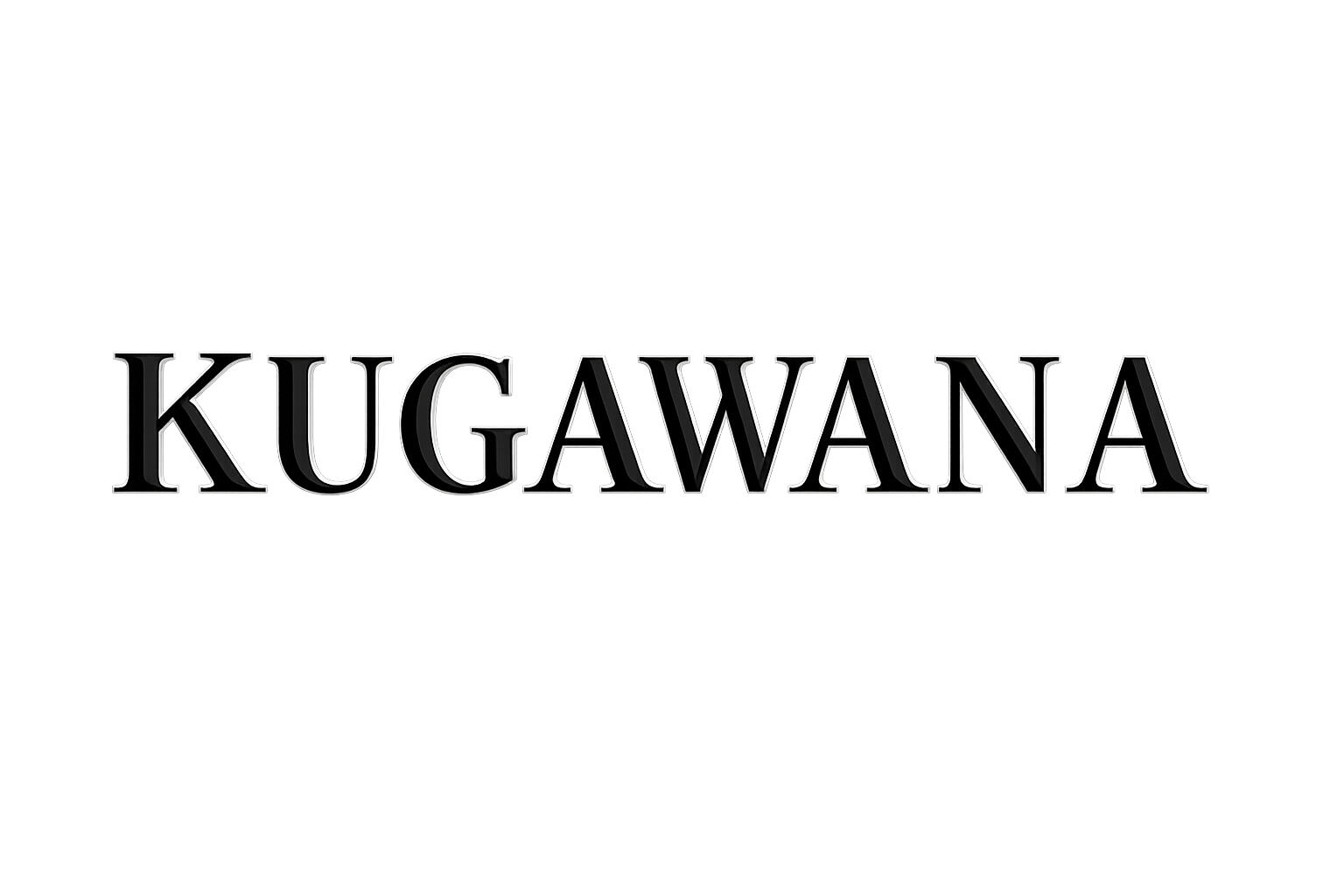 KUGAWANA logo – black typography on transparent background