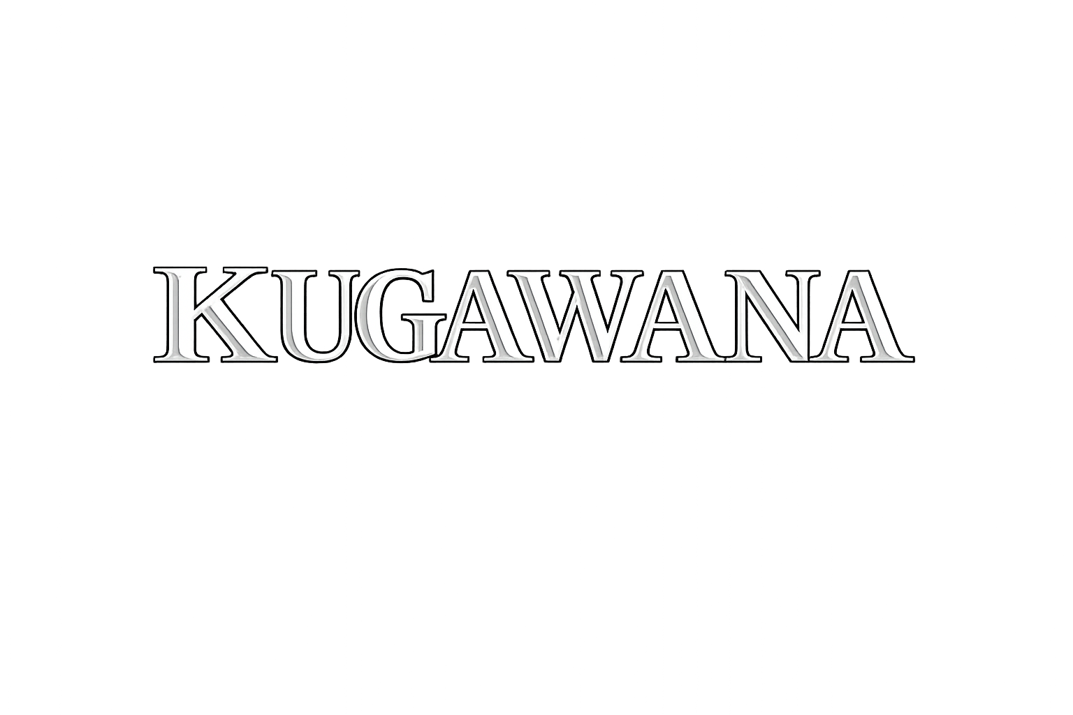 Kugawana black logo transparent background premium serif typography e-learning platform